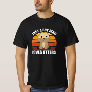 Just A Boy Who Loves Otters Sweet Otter T-Shirt