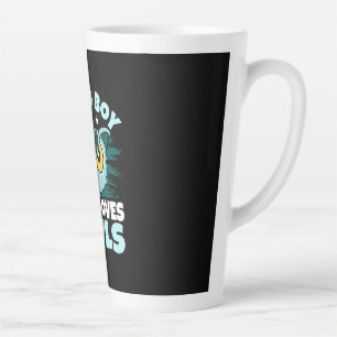 Just A Boy Who Loves Owls Latte Mug