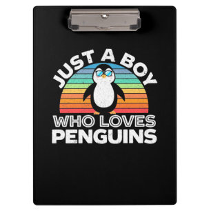 Just A Boy Who Loves Penguins Clipboard