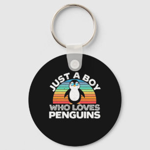 Just A Boy Who Loves Penguins Key Ring