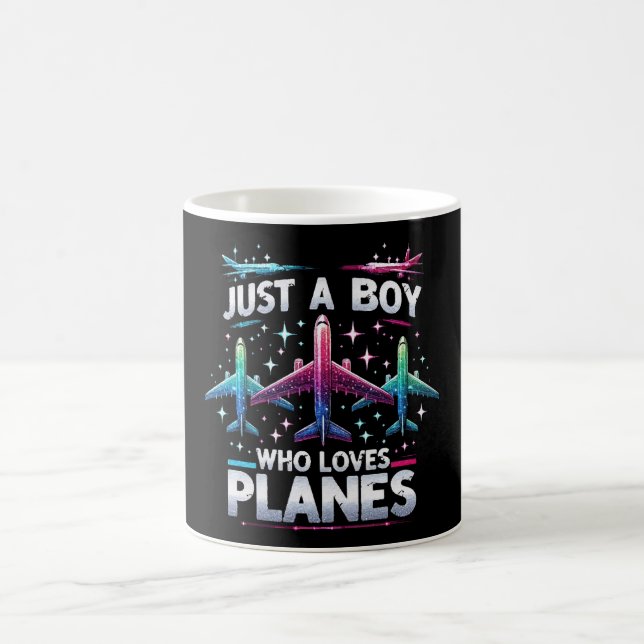 Just A Boy Who Loves Planes Coffee Mug (Center)