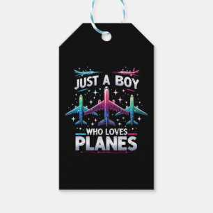 Just A Boy Who Loves Planes Gift Tags