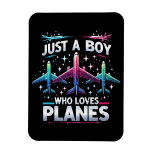 Just A Boy Who Loves Planes Magnet