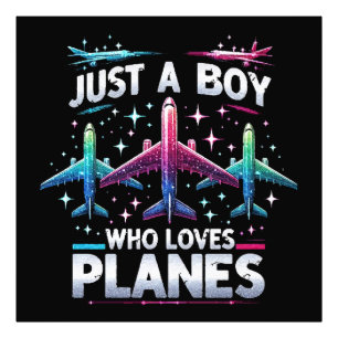 Just A Boy Who Loves Planes Photo Print