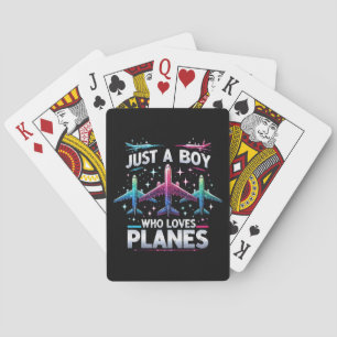 Just A Boy Who Loves Planes Playing Cards