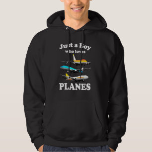 Just A Boy Who Loves Planes & Toddler Aeroplane Lo Hoodie