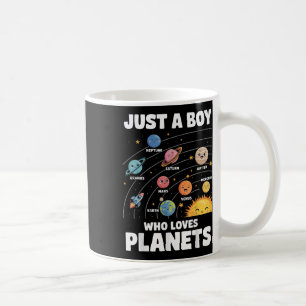 Just A Boy Who Loves Planets Solar System Science Coffee Mug