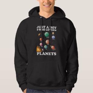 Just A Boy Who Loves Planets Solar System Space Sc Hoodie