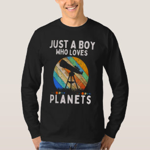 Just A Boy Who Loves Planets & Solar Systems Space T-Shirt