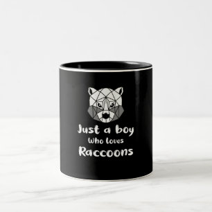 Just a boy who loves racoon    Two-Tone coffee mug
