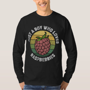 Just A Boy Who Loves Raspberries - Raspberry Fruit T-Shirt