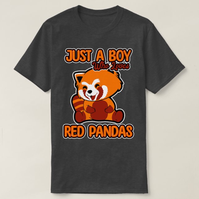 Just A Boy Who Loves Red Pandas 1 T-Shirt (Design Front)