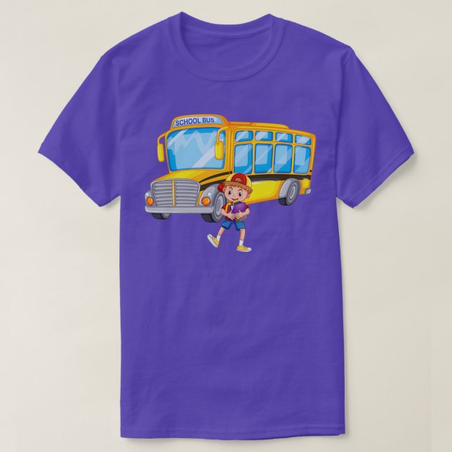 just a boy who loves school bus 6 T-Shirt (Design Front)