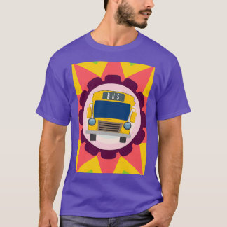 Just A Boy Who Loves School Buses Colorful Design  T-Shirt