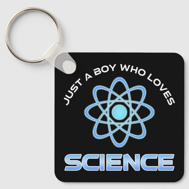 Just A Boy Who Loves Science Key Ring (Front)