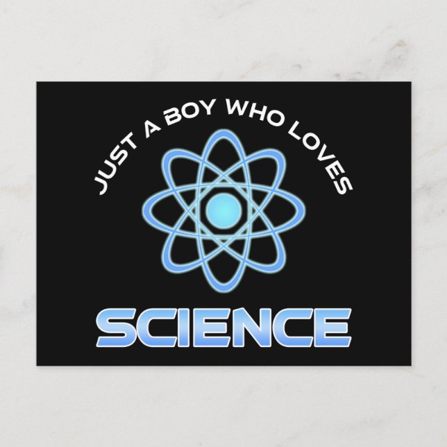 Just A Boy Who Loves Science Postcard (Front)