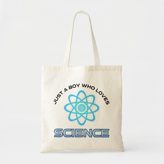 Just A Boy Who Loves Science Tote Bag (Front)