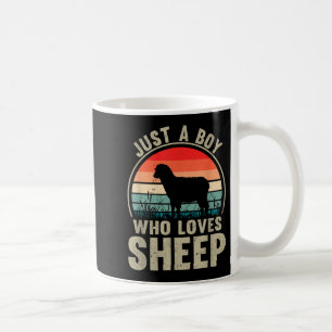 Just A Boy Who Loves Sheep Recto Farmer Sheep Love Coffee Mug
