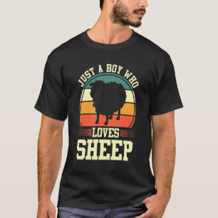 Just A Boy Who Loves Sheep Sheep Farmer Farming T-Shirt