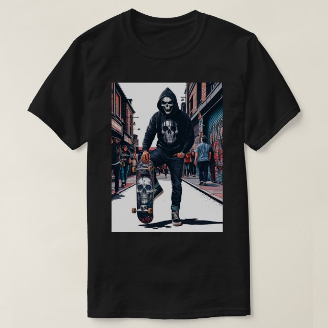 Just a Boy Who Loves Skateboarding T-Shirt (Design Front)