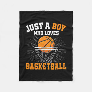 Just A Boy Who Loves Sketll Merch Boys Kids Fleece Blanket