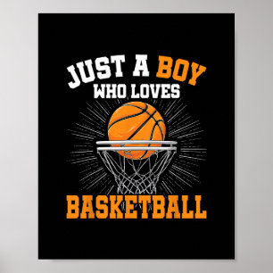 Just A Boy Who Loves Sketll Merch Boys Kids  Poster