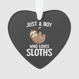 Just A Boy Who Loves Sloths Boys Toddler Sloth Lov Ornament