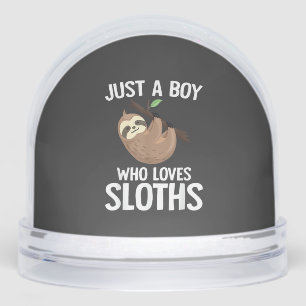 Just A Boy Who Loves Sloths Boys Toddler Sloth Lov Snowglobe