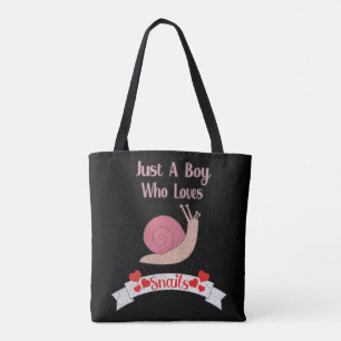 Just A Boy Who Loves Snails Tote Bag