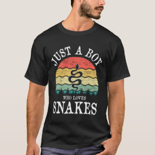 Just A Boy Who Loves Snakes Gift T-Shirt