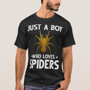 Just A Boy Who Loves Spiders Cute Animals Lovers T-Shirt