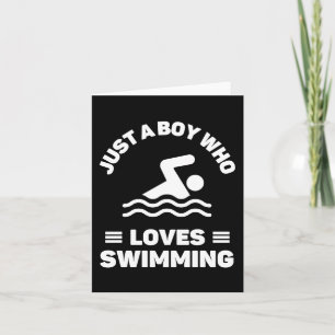 Just a boy who loves swimming card