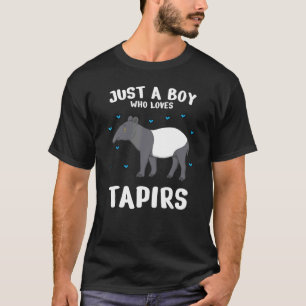 Just A Boy Who Loves Tapir Wild Exotic Zoo Animal T-Shirt