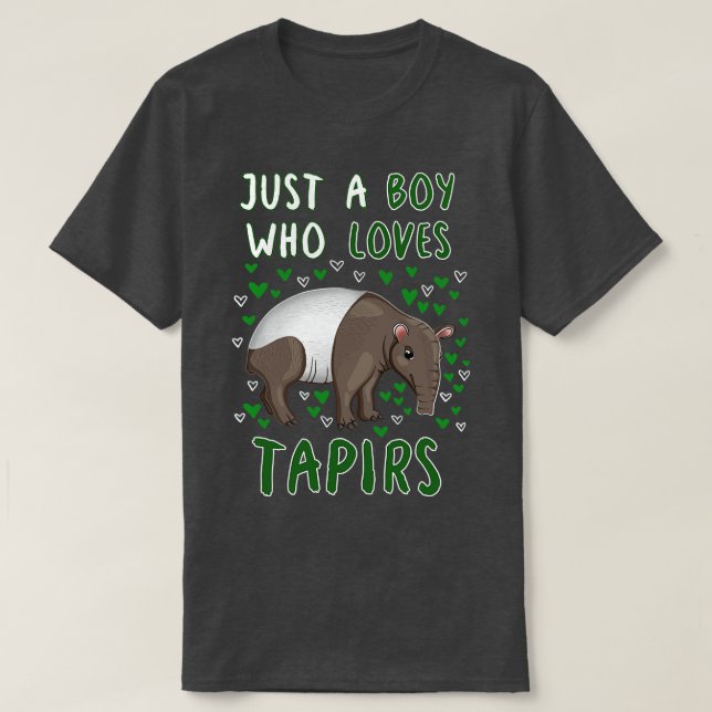 Just A Boy Who Loves Tapirs T-Shirt (Design Front)