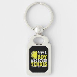 Just A Boy Who Loves Tennis Funny Tennis Lover Key Ring