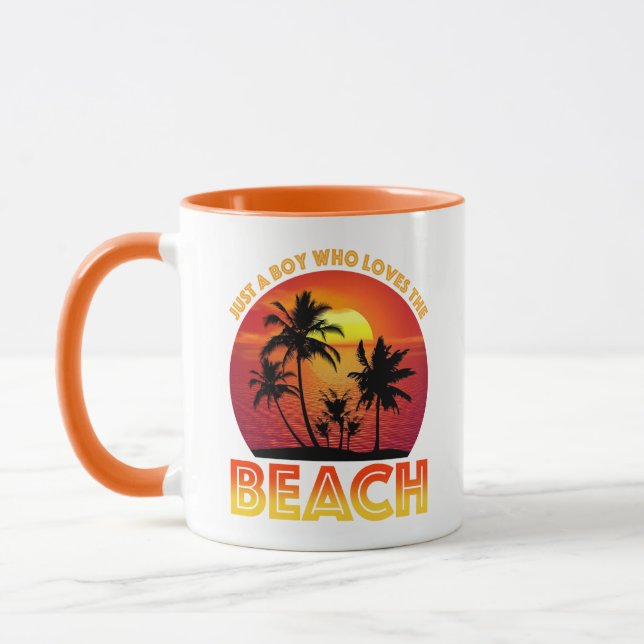 Just A Boy Who Loves The Beach Mug (Left)