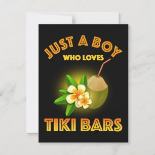 Just A Boy Who Loves Tiki Bars Postcard