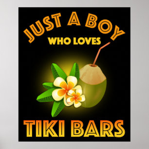 Just A Boy Who Loves Tiki Bars Poster