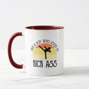 Just A Boy Who Loves To Kick-Ass Mug