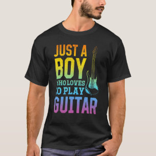 Just A Boy Who Loves To Play Guitar - Electric Gui T-Shirt