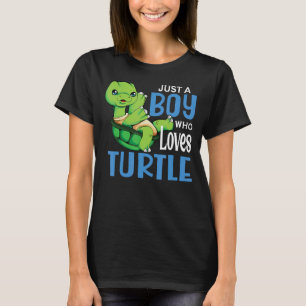 Just A Boy Who Loves Turtles Boys Cute Sea Turtles T-Shirt