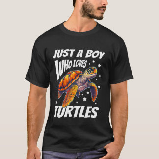 Just a boy who Loves Turtles Children boy T-Shirt