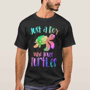 Just A Boy Who Loves Turtles Zoo Keeper Men Boys T T-Shirt