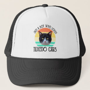 Just A Boy Who Loves Tuxedo Cats Trucker Hat