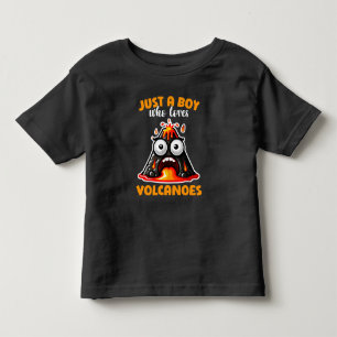 Just A Boy Who Loves Volcanoes Toddler Shirt Gift