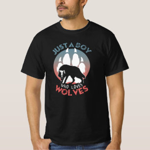 Just a boy who loves wolves T-Shirt