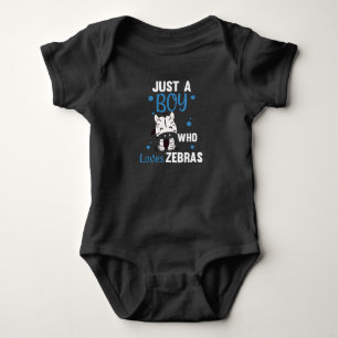 Just A Boy Who Loves Zebras Love Sweet Animals Baby Bodysuit