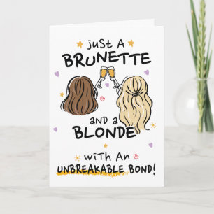 Just a brunette and a blonde invitation