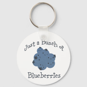 Just a bunch of blueberries key ring