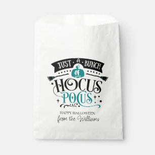 Just a Bunch of Hocus Pocus Typography teal Favour Bag